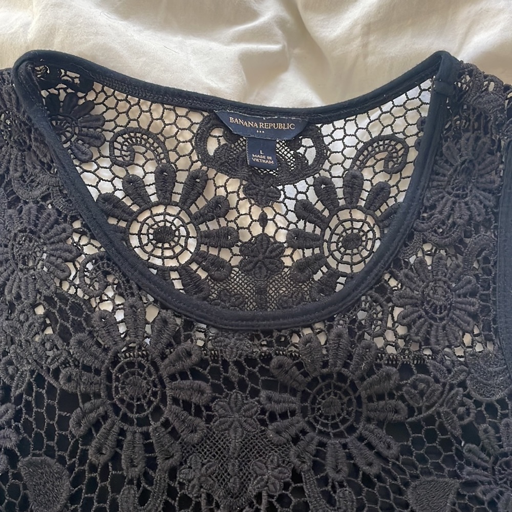 Drop waist crochet BR dress